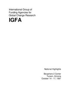 International Group of Funding Agencies for Global Change Research IGFA