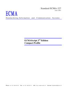 Standard ECMA-327 June 2001 Standardizing Information  and