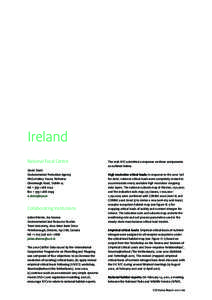 Ireland National Focal Centre David Dodd Environmental Protection Agency McCumiskey House, Richview Clonskeagh Road, Dublin 14