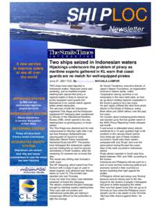 SHIP LOC Newsletter A new service to improve safety at sea all over