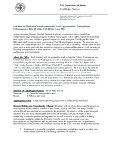 Human rights in the United States / Politics of the United States / History of the United States / United States Department of Justice Civil Rights Division / Reasonable accommodation / Civil Rights Act