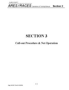 CLARK COUNTY Amateur Radio Emergency Service / Radio Amateur Civil Emergency Service ARES / RACES Operations & Training Manual  Section 3