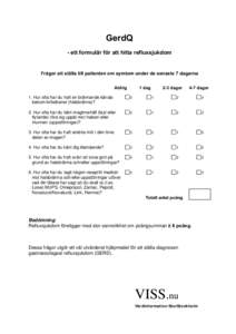 Reflux Disease Questionnaire (RDQ)