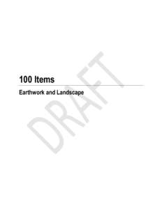 100 Items Earthwork and Landscape 100  Item 100