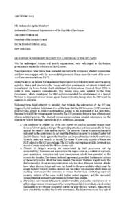 23rd October[removed]HE Ambassador Agshin Mehdiyev Ambassador/Permanent Representative of the Republic of Azerbaijan The United Nations and President of the Security Council