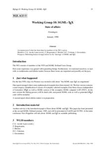 Bijlage O: Working Group 10: SGML–TEX  53 BIJLAGE O