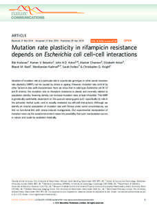 ARTICLE Received 21 Feb 2014 | Accepted 27 Mar 2014 | Published 29 Apr 2014 DOI: [removed]ncomms4742  OPEN