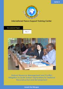 Series 3  International Peace Support Training Center Occasional Paper No. 1