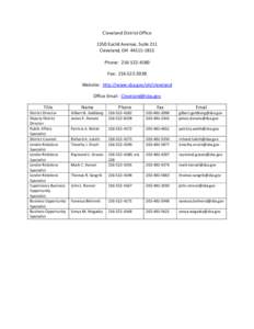 Cleveland District Office Directory