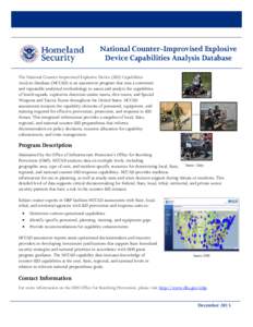 National Counter-Improvised Explosive Device Capabilities Analysis Database