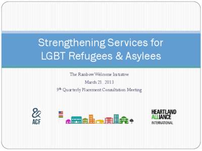 Responding to the Needs of LGBT Refugees