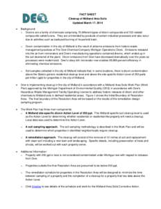 Midland /  Michigan / Dioxins / Michigan Department of Environmental Quality / 1 / 4-Dioxin / Soil contamination / Pollution / Geography of Michigan / Michigan / Dow Chemical Company