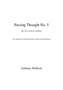 Passing Thought no. 5 for 2 octs