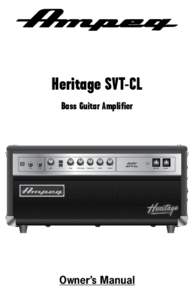 Heritage SVT-CL Bass Guitar Amplifier 1  hi