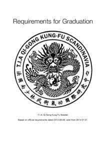 Requirements for Graduation  T.I.A. Qi Gong Kung Fu Sweden Based on official requirements dated[removed], valid from[removed].  Grade 1