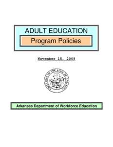 Microsoft Word - Arkansas Adult Education Policies and Procedures FINAL_webCopy_ _3_.doc