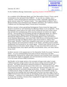 California Energy Commission  DOCKETED 09-RENEW EO-1 January 23, 2013