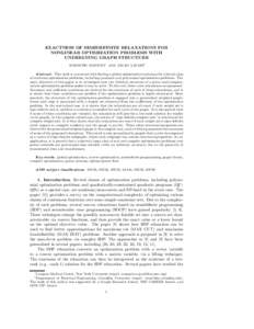 EXACTNESS OF SEMIDEFINITE RELAXATIONS FOR NONLINEAR OPTIMIZATION PROBLEMS WITH UNDERLYING GRAPH STRUCTURE SOMAYEH SOJOUDI∗ AND JAVAD LAVAEI† Abstract. This work is concerned with finding a global optimization techniq