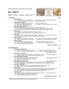 All Texts Checklist: American Beginnings, [removed]
