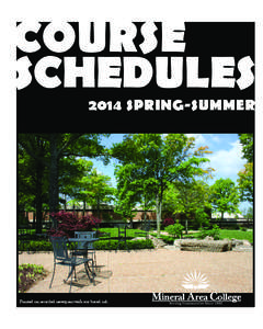 COURSE SCHEDULES 2014 SPRING-SUMMER