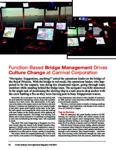 1  2 Function-Based Bridge Management Drives Culture Change at Carnival Corporation