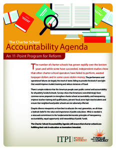 The Charter School  Accountability Agenda An 11-Point Program for Reform  T