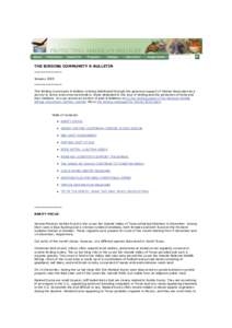 THE BIRDING COMMUNITY E-BULLETIN *************** January 2009 *************** This Birding Community E-bulletin is being distributed through the generous support of Steiner Binoculars as a service to active and concerned