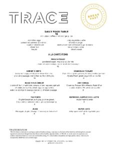 TRACE Atlanta is dedicated to creating an updated Southern dining experience in the heart of the South by celebrating fresh, seasonal ingredients sourced and foraged from local farms to form healthy, signature dishes. At