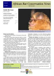 Volume 12 April 2007 African Bat Conservation News ISSN[removed]