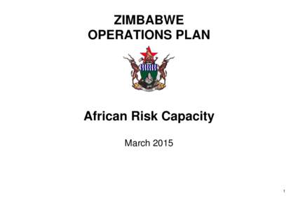 ZIMBABWE OPERATIONS PLAN African Risk Capacity March 2015