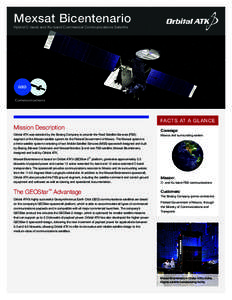 Mexsat Bicentenario Hybrid C-band and Ku-band Commercial Communications Satellite GEO Communications