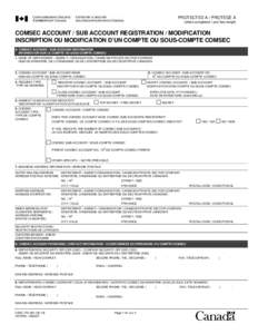 COMSEC ACCOUNT / SUB ACCOUNT REGISTRATION / MODIFICATION