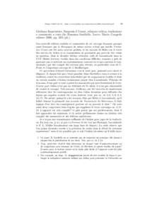 Plekos 3,2001,49–52 – http://www.plekos.uni-muenchen.de/2001/rsardiello.pdf  49 Giuliano Imperatore, Simposio I Cesari, edizione critica, traduzione e commento a cura die Rosanna Sardiello. Lecce: Mario Congedo