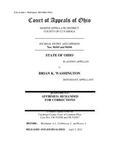 [Cite as State v. Washington, 2012-Ohio[removed]Court of Appeals of Ohio EIGHTH APPELLATE DISTRICT COUNTY OF CUYAHOGA