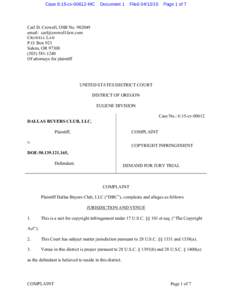 Case 6:15-cvMC  Document 1 Filed