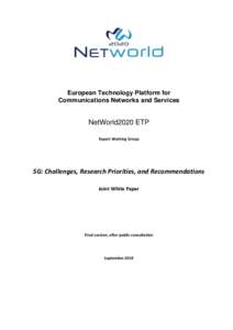 5G / Technology forecasting / 4G / Huawei / Ambient intelligence / Smart system / Framework Programmes for Research and Technological Development / 3GPP Long Term Evolution / Information and communications technology / Technology / Information technology / Electronics