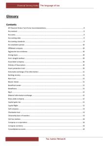 Financial Secrecy Index The language of tax  Glossary Contents 40 Financial Action Task Force recommendations............................................................................... 9 Accountant ..................