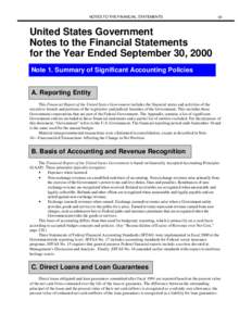 NOTES TO THE FINANCIAL STATEMENTS  91 United States Government Notes to the Financial Statements