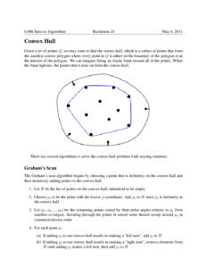 6.006 Intro to Algorithms  Recitation 24 May 6, 2011