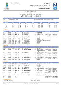 Penalty / Sports / Ice hockey / Ice hockey statistics