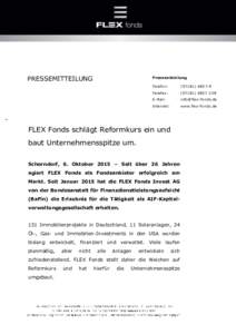 PRESSEMITTEILUNG  Presseabteilung Telefon:  (