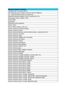 Greater Jacksonville / Jacksonville /  Florida / Brewster Hospital / Afro-American Life Insurance Company / Edward Waters College / Zora Neale Hurston / James Weldon Johnson / NWA Southern Heavyweight Championship / Geography of Florida / Florida / Geography of the United States