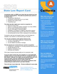California Protection Order Report Card[removed]