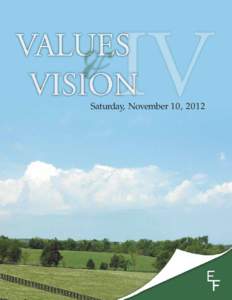 Saturday, November 10, 2012  IV VALUES VISION