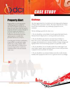 Property Alert  Challenge PropertyAlert is a real estate portal exhibiting properties available for