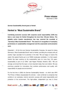 Microsoft Word - 20081206_PI_Henkel is_Most_Sustainable_Brand_1l.doc