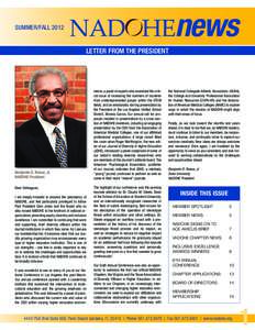 news  summer/fall 2012 letter from the president