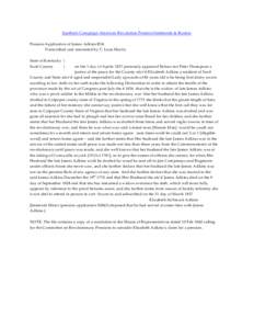 Southern Campaign American Revolution Pension Statements & Rosters Pension Application of James Adkins R56 Transcribed and annotated by C. Leon Harris State of Kentucky } Scott County }