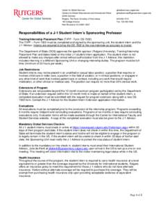 Center for Global Services Centers for Global Advancement and International Affairs (GAIA Centers) Rutgers, The State University of New Jersey 180 College Avenue New Brunswick, NJ[removed]