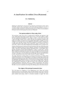 167  A classification for edible Citrus (Rutaceae)